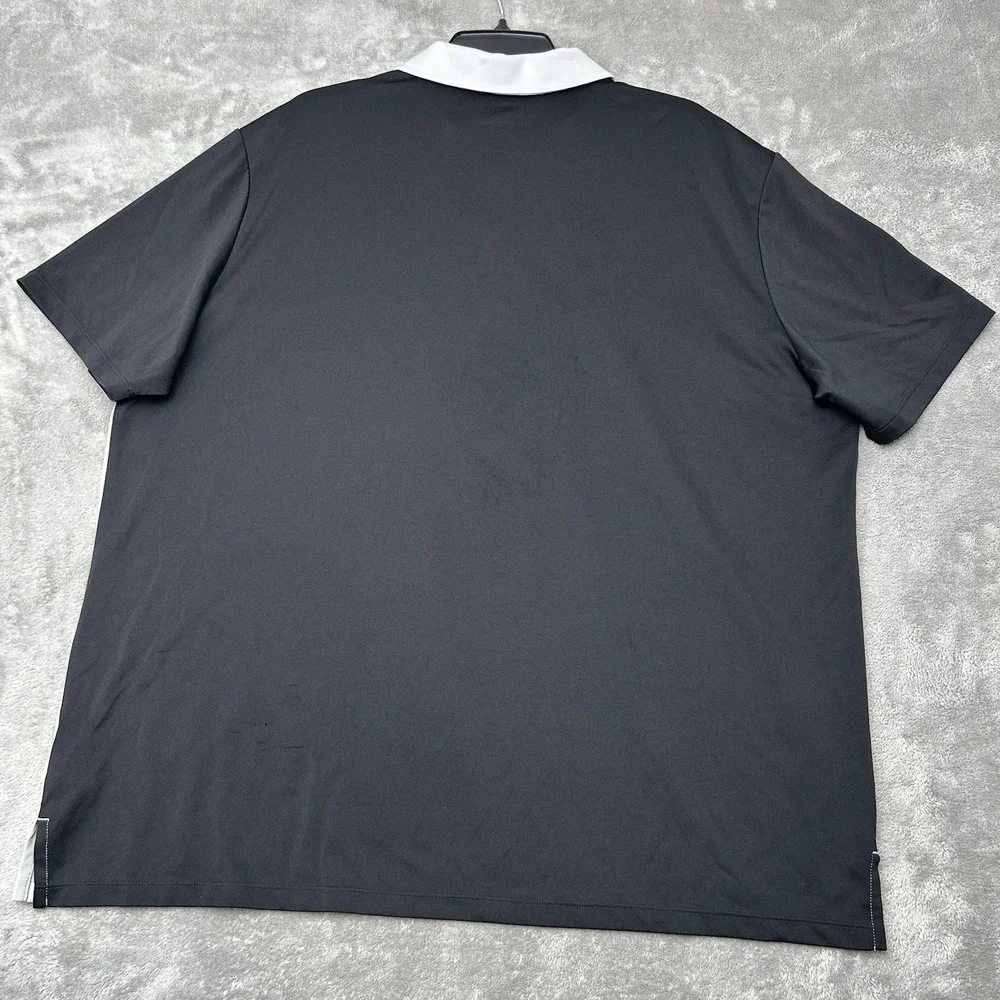 ADIDAS Polo Shirt Mens 2XL Golf Performance Sport Stretch Casual Black Gray